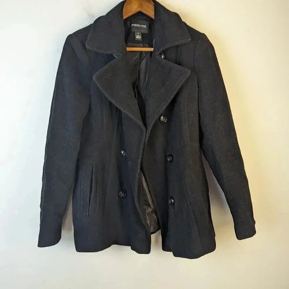 London Fog Wool Pea Coat - Small - Picture 2 of 8